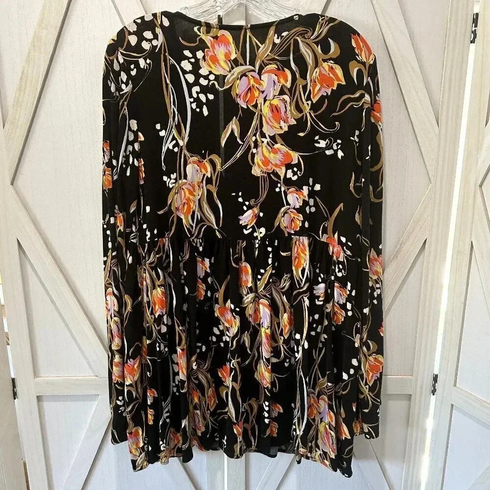 Free People Bella Print Tunic in Onyx Combo